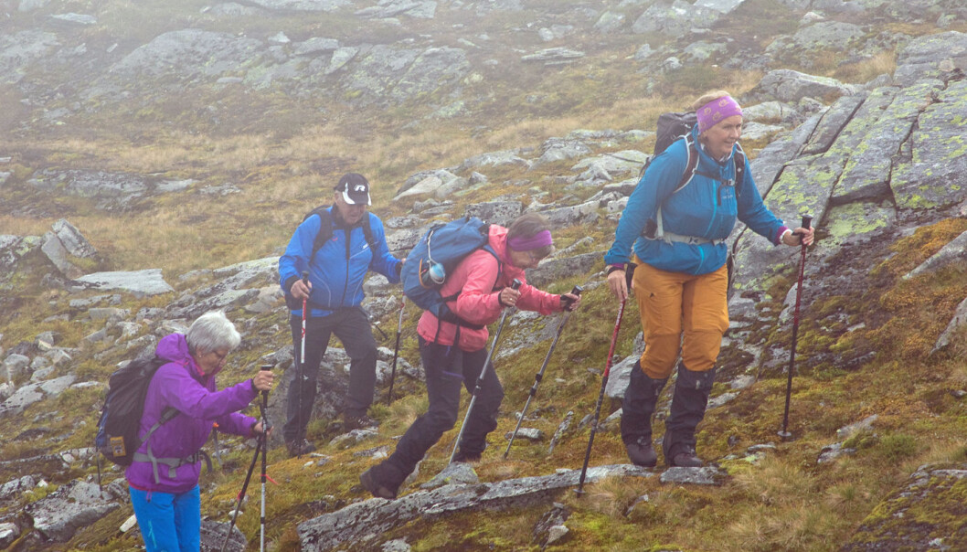 Litt skodda da vi begynte på nedturen. Forsvant fort. Litt skodda da vi begynte på nedturen. Forsvant fort.