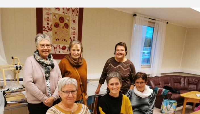 Styrer skuta. Styret i Surnadal Husflidslag: bakerst fra venstre Solveig Dahl Olsen, Turid Lunestad Strand, AnneMa Nyheim. Foran: Anny Haugen, Norun Næss Bolme og Kirsten Baadnæs Bøe. Liv Pauline Bele var ikke til stede da bildet ble tatt. Styrer skuta. Styret i Surnadal Husflidslag: bakerst fra venstre Solveig Dahl Olsen, Turid Lunestad Strand, AnneMa Nyheim. Foran: Anny Haugen, Norun Næss Bolme og Kirsten Baadnæs Bøe. Liv Pauline Bele var ikke til stede da bildet ble tatt.