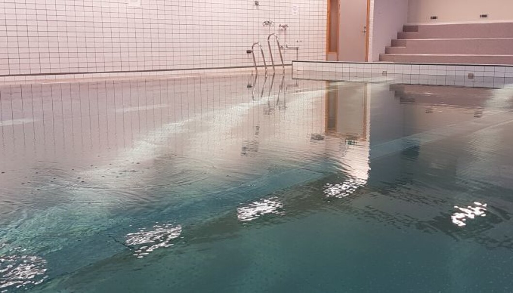 Svømmebasseng i Rindalshuset. Basseng Svømmebasseng i Rindalshuset. Basseng