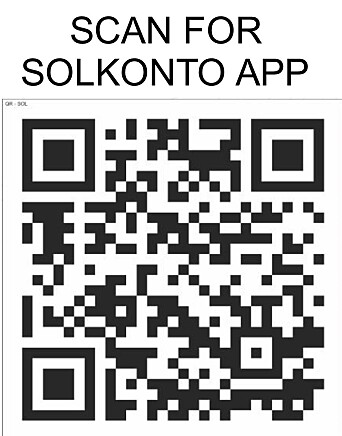 QR-kode for solkonto-appen. QR-kode for solkonto-appen.