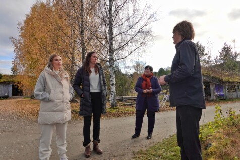 Annika Honggard og Kjersti Sofie Greger fra Trøndelag Reiseliv og ordfører Vibeke Langli lytter til hva Morten Gåsvand har å fortelle om bygningsmassen på Saga Trollheimen Hotel. Annika Honggard og Kjersti Sofie Greger fra Trøndelag Reiseliv og ordfører Vibeke Langli lytter til hva Morten Gåsvand har å fortelle om bygningsmassen på Saga Trollheimen Hotel.