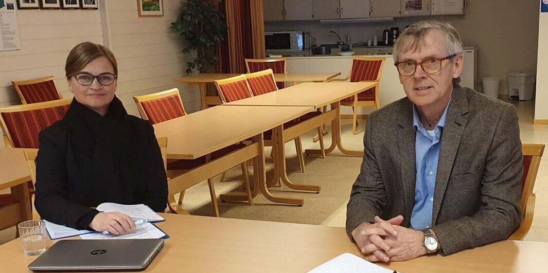 Ordførar Margrethe Svinvik og kommuneoverlege Bjørn Buan. Ordførar Margrethe Svinvik og kommuneoverlege Bjørn Buan.