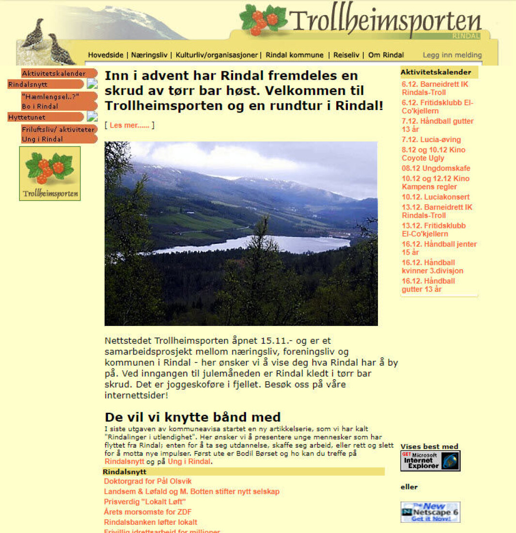 Slik så den første utgaven av Trollheimsporten ut. Slik så den første utgaven av Trollheimsporten ut.