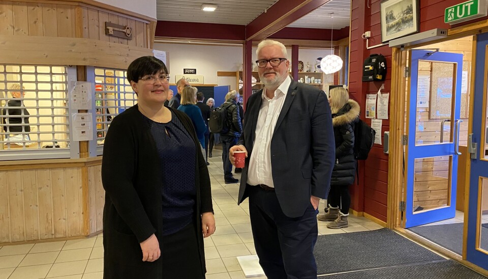 Ordfører Vibeke Langli og fylkesmann Frank Jenssen.