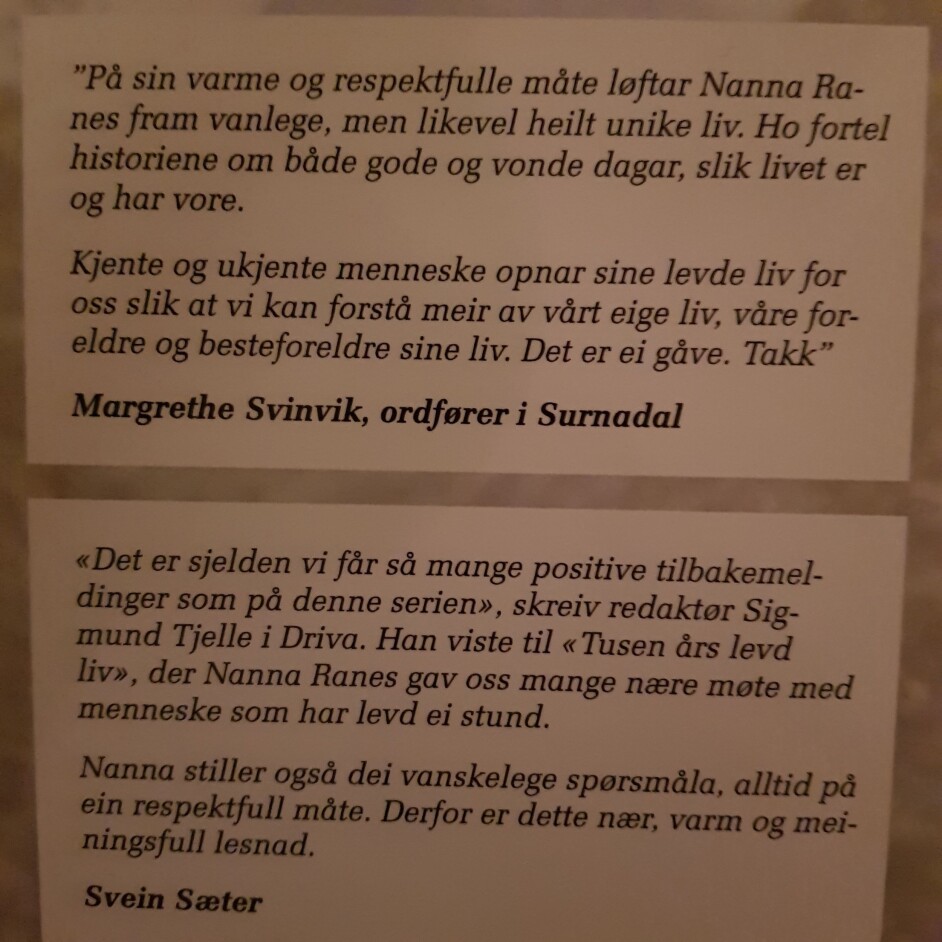 Tusen års levd liv samlet mellom to permer
