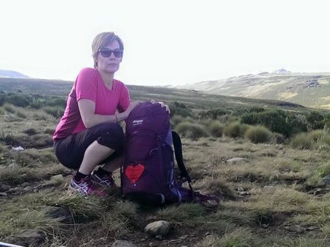 Ingrid på vei opp til Mount Kenya i 2016 Ingrid på vei opp til Mount Kenya i 2016