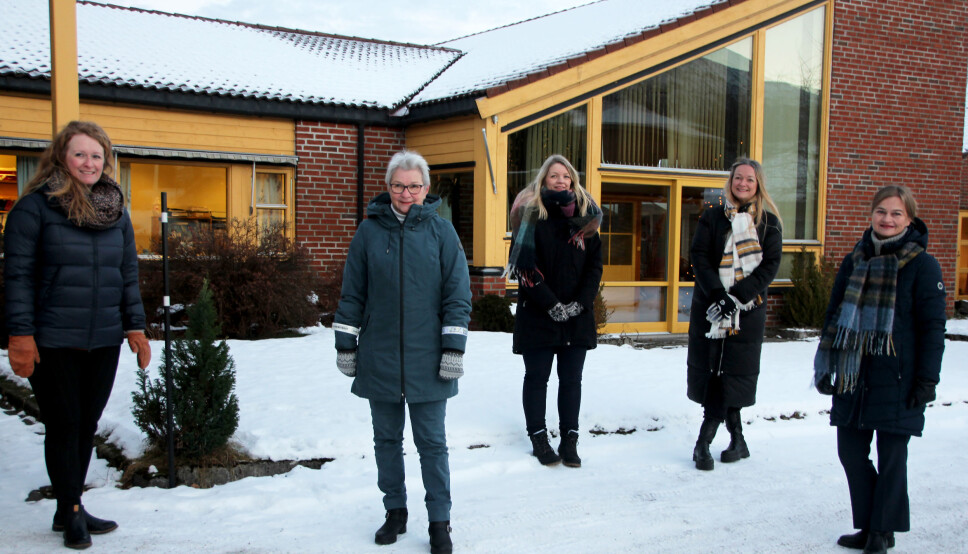 Marit Moe Kvendbø (f.v.), Gunn Bredesen, Heidi Elnes Fiske, Anne Lise With Wullum og Margrethe Svinvik.
