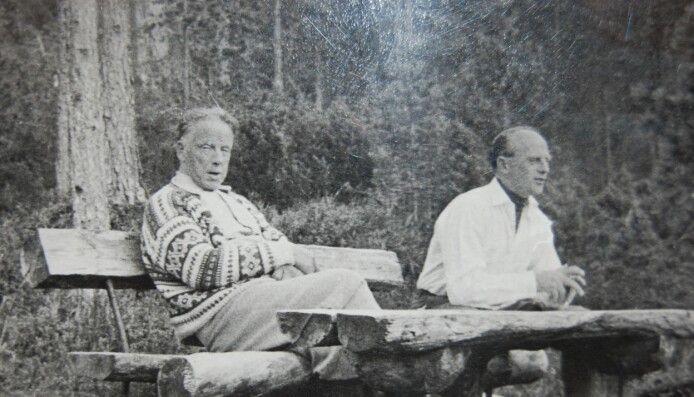 Hans Hyldbakk og bestefaren til Lisa, Finn-Harry Bergmann Foto: privat Hans Hyldbakk og bestefaren til Lisa, Finn-Harry Bergmann Foto: privat