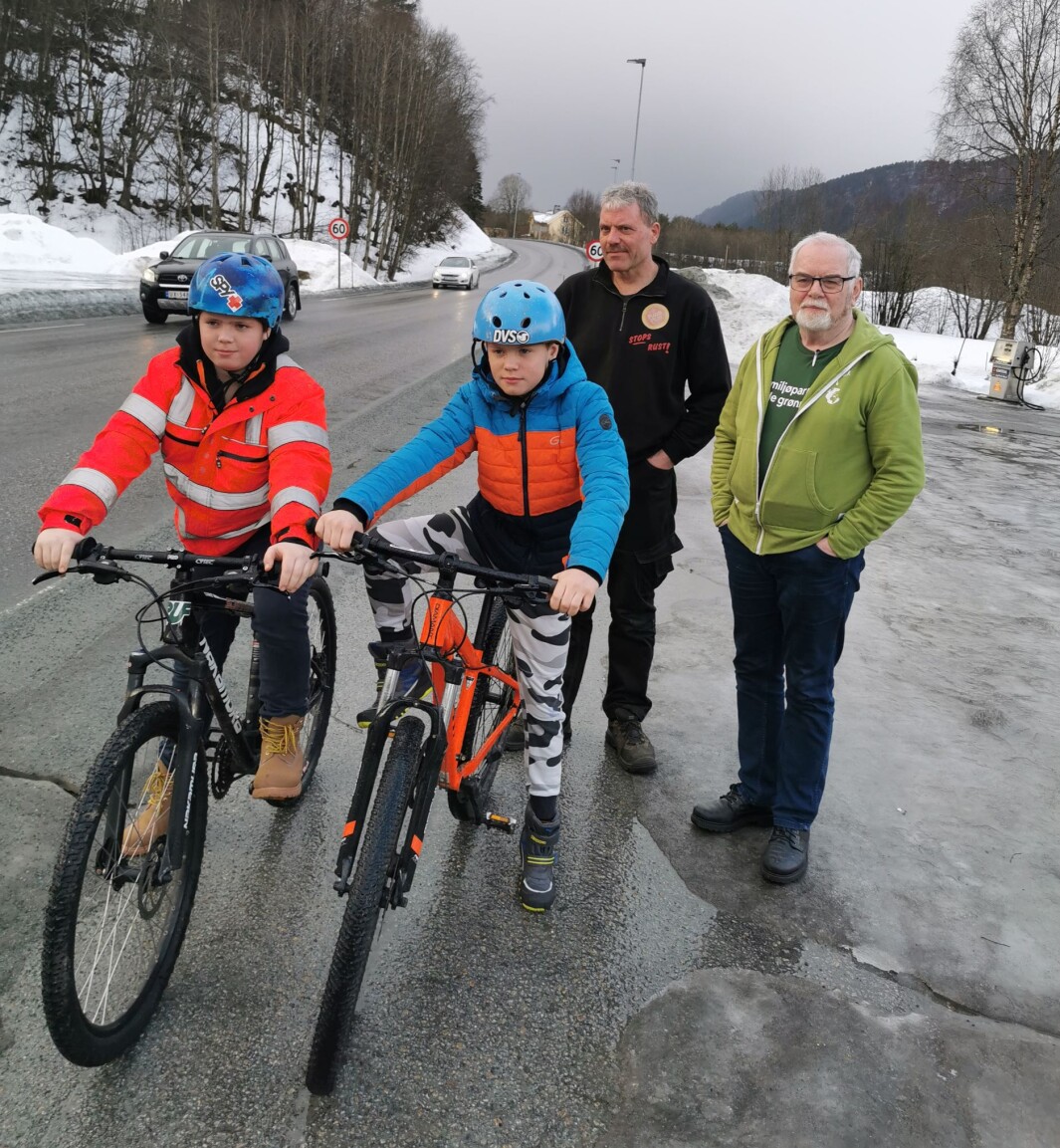 Fra venstre: Markus Aune, Håkon Aune, Roar Aune og Erik Moen Fra venstre: Markus Aune, Håkon Aune, Roar Aune og Erik Moen