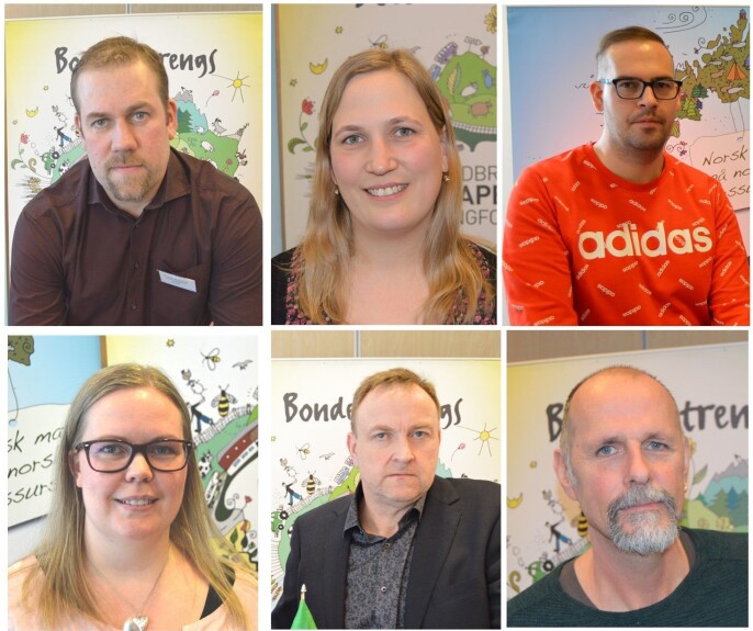 Fylkesstyret i Møre og Romsdal Bondelag: Øverst f.v.: fylkesleder Konrad Kongshaug, nestleder Anna Håland Berget og nyvalgt styremedlem Ørjan Stenerud. Nederst f.v.: Hilde Kjersem Kolberg, Odd Bjarne Bjørdal og 1. vara Audun Skjervøy. Fylkesstyret i Møre og Romsdal Bondelag: Øverst f.v.: fylkesleder Konrad Kongshaug, nestleder Anna Håland Berget og nyvalgt styremedlem Ørjan Stenerud. Nederst f.v.: Hilde Kjersem Kolberg, Odd Bjarne Bjørdal og 1. vara Audun Skjervøy.