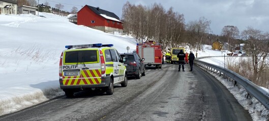 Vogntog veltet på fv65 i Løfall i Rindal