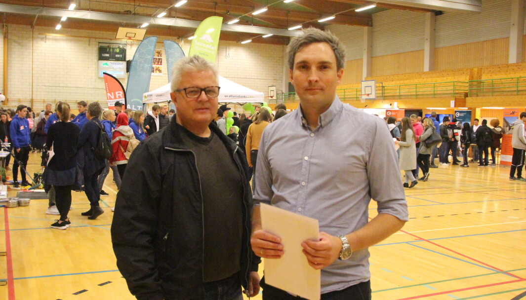 Harald Bredesen og Kim Stian Bråstad under SuSu sin karrieredag høsten 2019.<strong></strong> Harald Bredesen og Kim Stian Bråstad under SuSu sin karrieredag høsten 2019.<strong></strong>