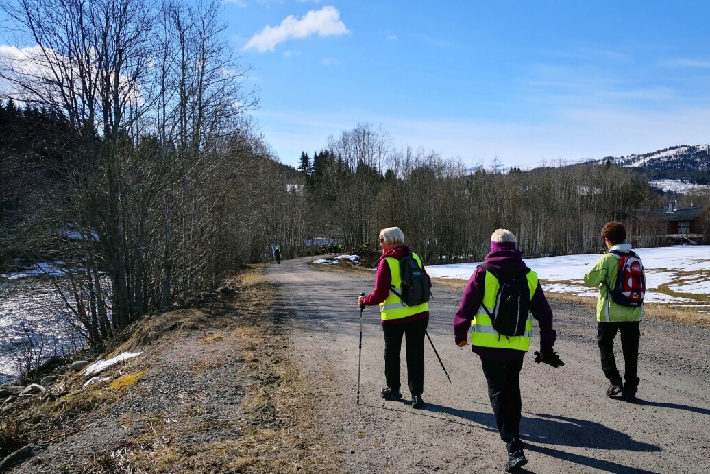 På vandring ned mot renseanlegget. På vandring ned mot renseanlegget.