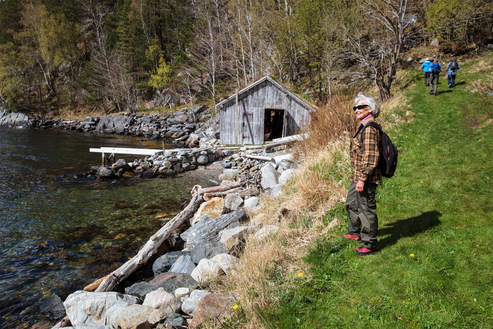 Naust i Kvalnesvika i Halsafjorden.