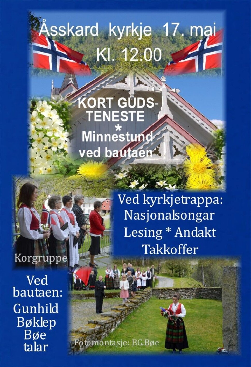 Markering av 17. mai i Åsskard kyrkje