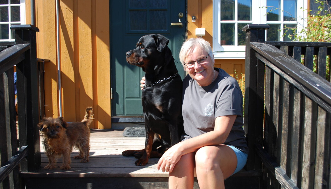 Heime på "klåppa" med hundane Lotta og Laffen Heime på "klåppa" med hundane Lotta og Laffen