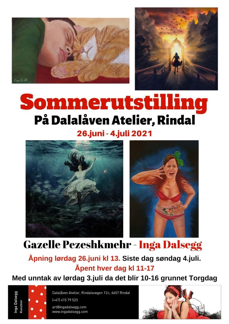 Sommerutstilling med Gazelle på Dalalåven