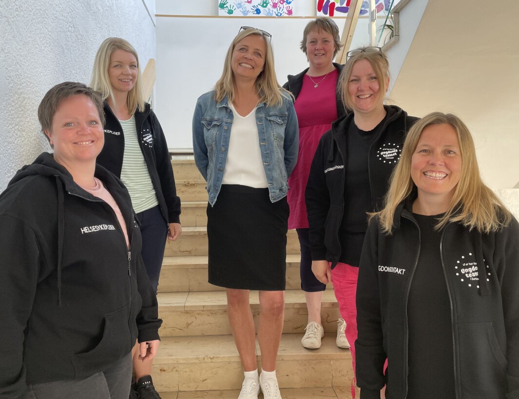 F.v.: Marianne Hansen Røv, Heidi Elnes Fiske, Linn Wærdahl-Schei Hamnes, Berit Moan Møkkeglård, Marit Solem Meisingset og Kristin Børset. Wenche Evensen Berg er og med i det nye Ungdomsteamet, men var ikkje på pressetreffet torsdag. F.v.: Marianne Hansen Røv, Heidi Elnes Fiske, Linn Wærdahl-Schei Hamnes, Berit Moan Møkkeglård, Marit Solem Meisingset og Kristin Børset. Wenche Evensen Berg er og med i det nye Ungdomsteamet, men var ikkje på pressetreffet torsdag.