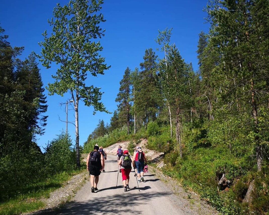På tur opp bakken. På tur opp bakken.