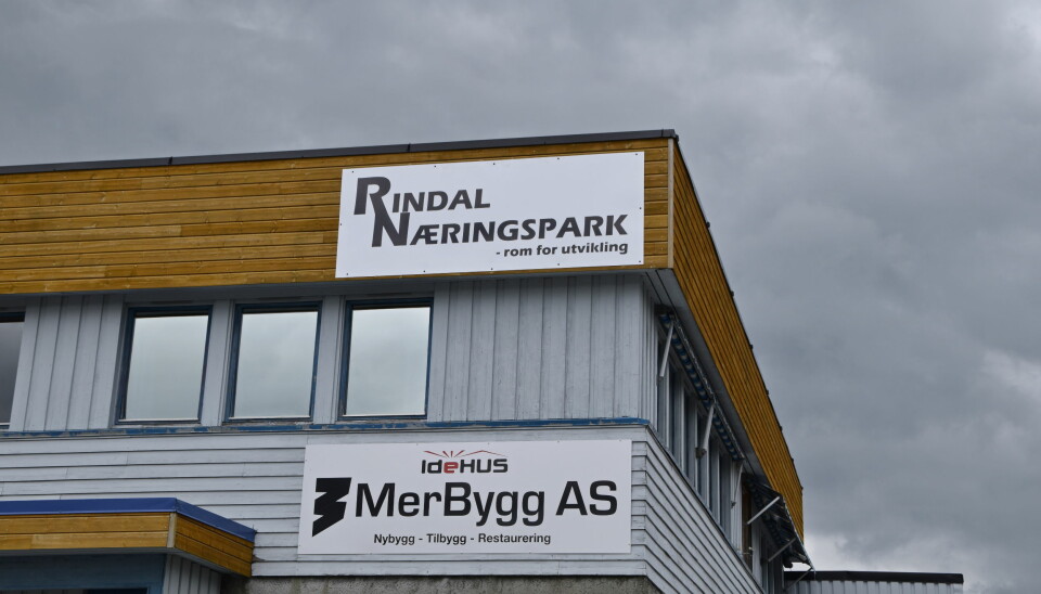Nytt skilt pryder Rindal Næringspark etter navnebyttet.