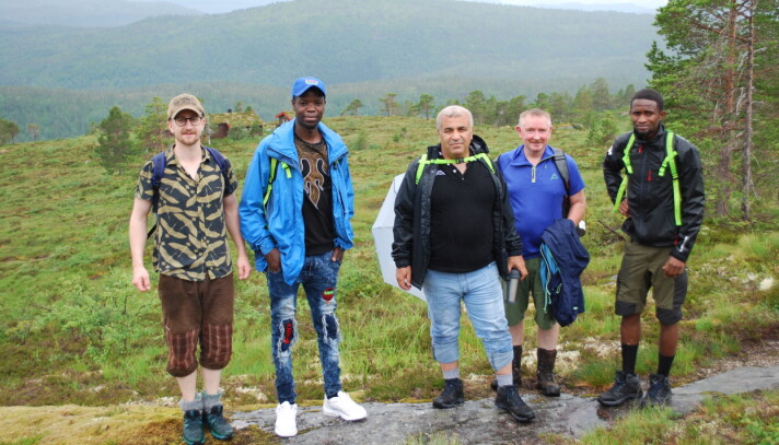 Magnus Nyheim, Mariseri Niyonsaba, Adnan Albakri, Trygve Roaldset og Alieu Badjie Magnus Nyheim, Mariseri Niyonsaba, Adnan Albakri, Trygve Roaldset og Alieu Badjie