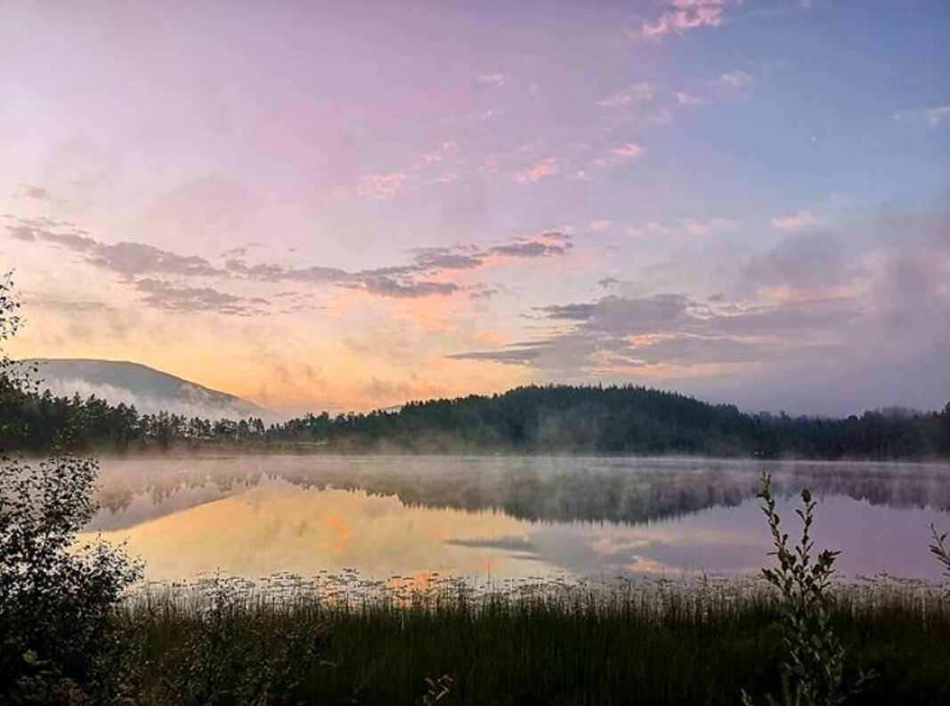 Spesielt lys over Bverfjordvatnet, og vannet varmere enn lufta 🤩 Spesielt lys over Bverfjordvatnet, og vannet varmere enn lufta 🤩