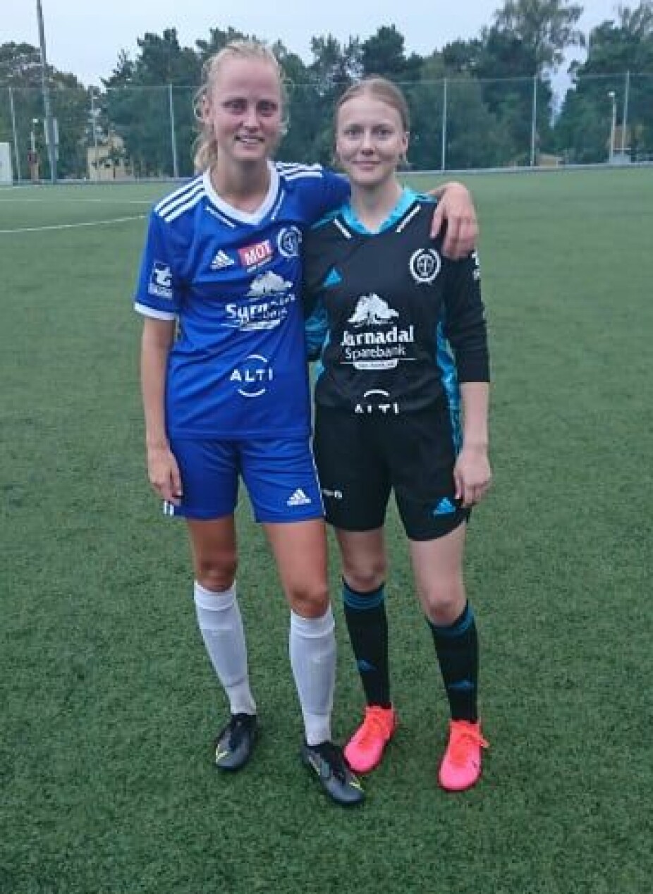 Alice Eide Naustbakk (t.v.) og Astrid Dammen Gjeldnes imponerte begge stort i borteseieren over Molde 2 torsdag.