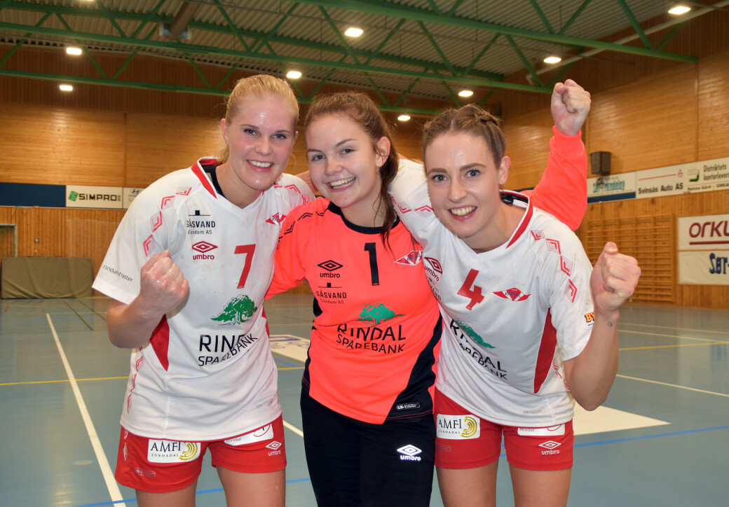 Anja Søyseth, Maren Halgunset og Gro Anita Bolme er alle med i lørdagens kamptropp (arkivbilde) Anja Søyseth, Maren Halgunset og Gro Anita Bolme er alle med i lørdagens kamptropp (arkivbilde)