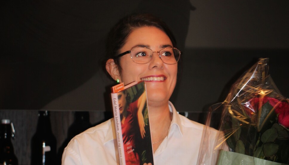 Bokdebutant Edel Maria Landsem med novellesamlingen Andre og bedre historier.