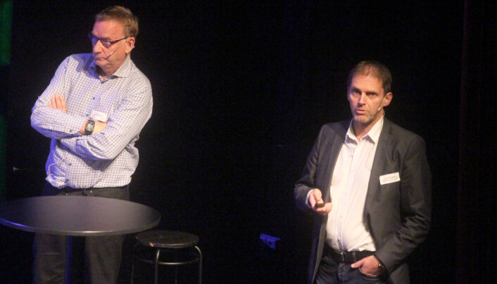 Styreleiar Lars Skrøvseth i Sollid Mek. Verksted og Hans Mogstad, teknisk sjef i Pipelife Norge. Styreleiar Lars Skrøvseth i Sollid Mek. Verksted og Hans Mogstad, teknisk sjef i Pipelife Norge.