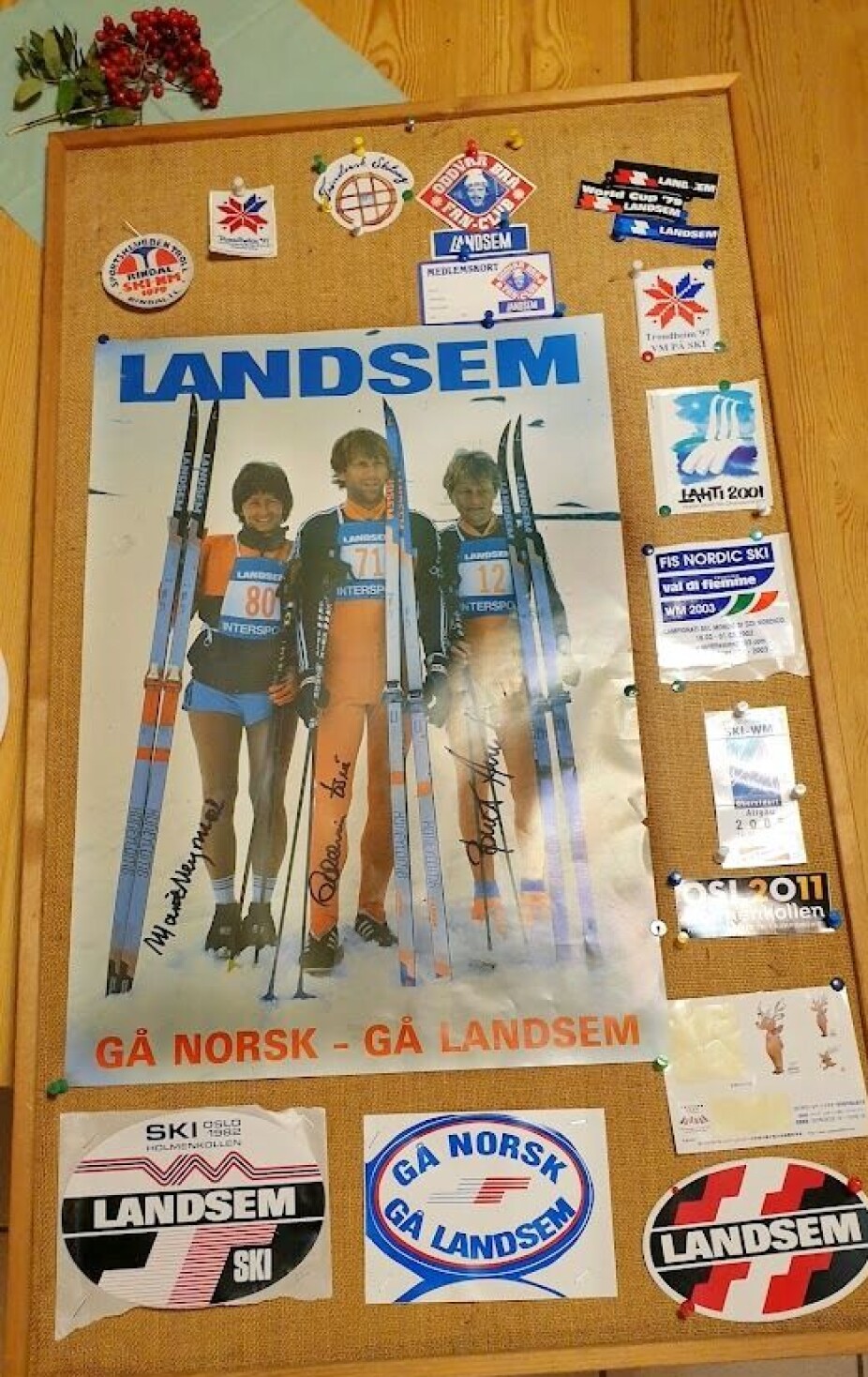Aktuell veggdekorasjon.