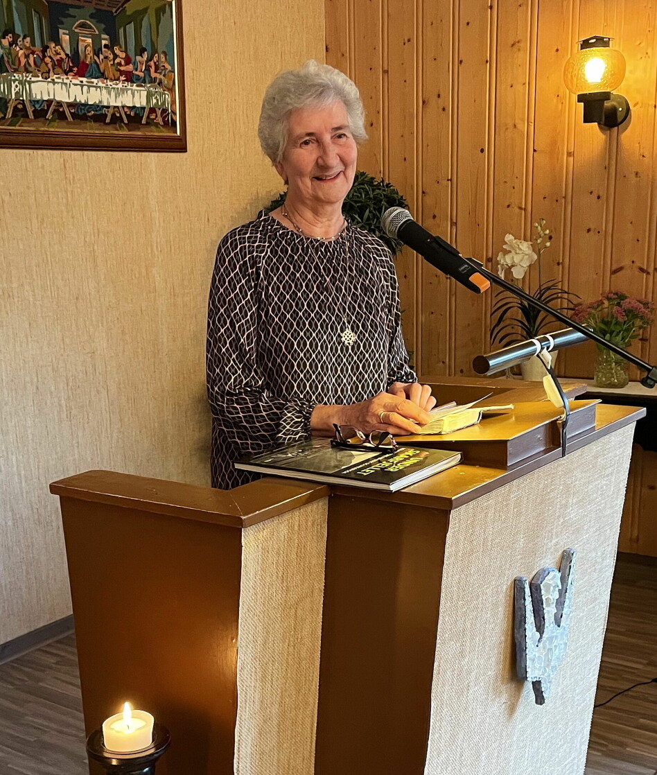 Ragnhild Mikkelsen formidla levande inntrykk frå arbeidet i Eidet Misjonsforening.