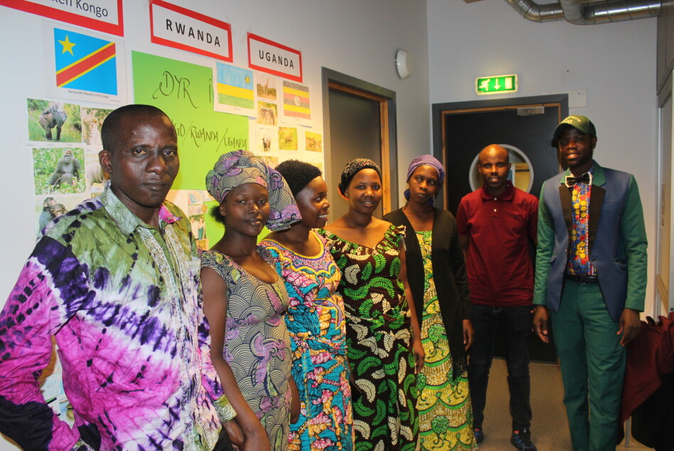Kadali, Annonciate, Debora, Nyiraneza, Chantal, Jean Baptiste og Mariseri fra Kongo.