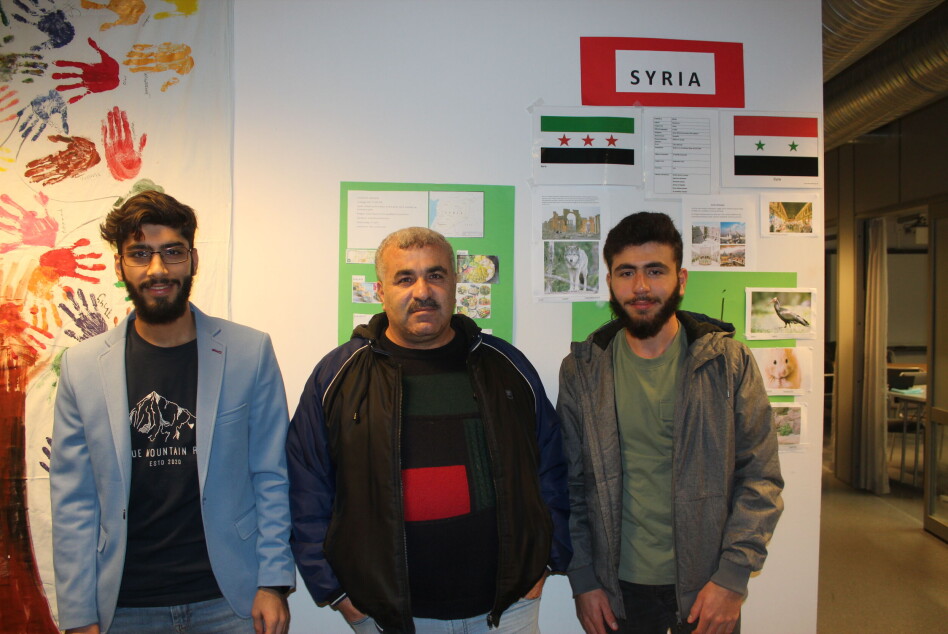 Mohammad, Adnan og Abdulkarim fra Syria.
