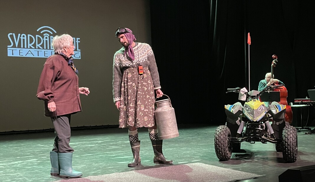 Gøran Bolme sammen med veteranen Maren Larsen. Gøran Bolme sammen med veteranen Maren Larsen.