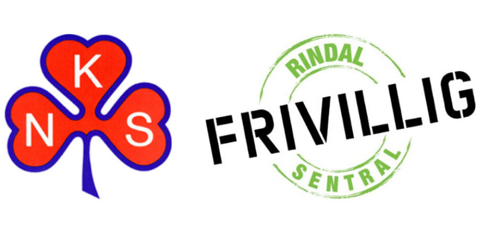 Kløvertur til Homyra Rindal sanitetsforenings og Rindal frivilligsentrals logo