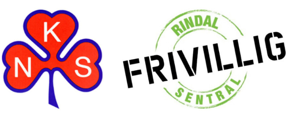 Kløvertur til Vindøldalen Rindal sanitetsforenings og Rindal frivilligsentrals logo
