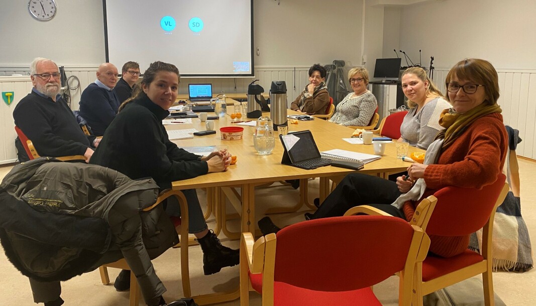 Ei av gruppene som jobber med "Rindal inn i framtida". Ei av gruppene som jobber med "Rindal inn i framtida".