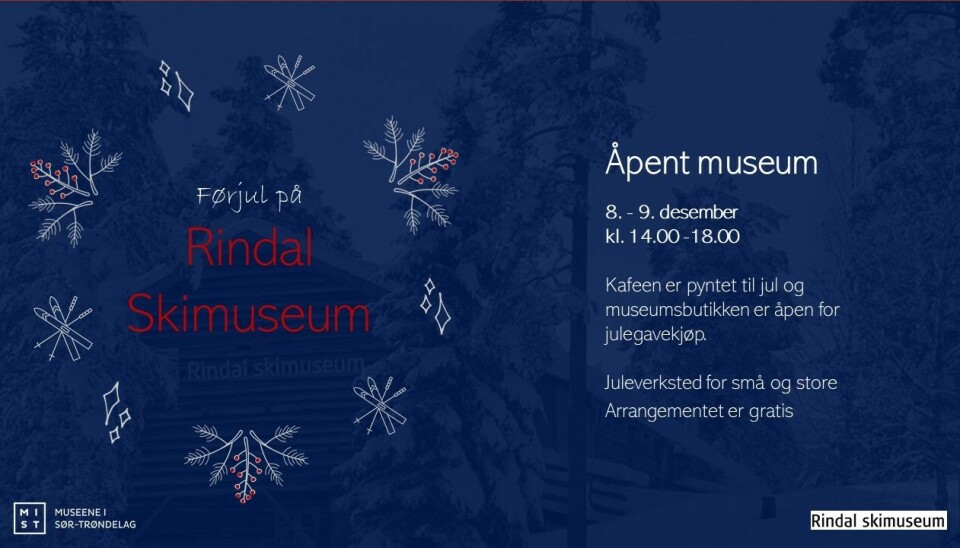 Rindal Skimuseum inviterer til førjulshygge