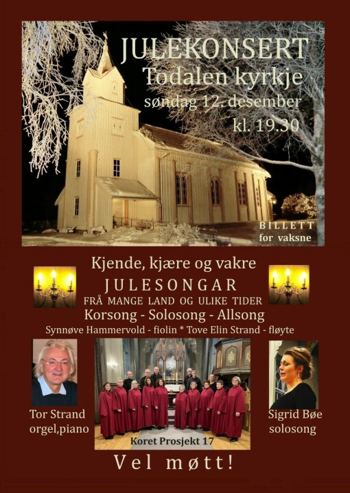 Plakat for Todalen kyrkje