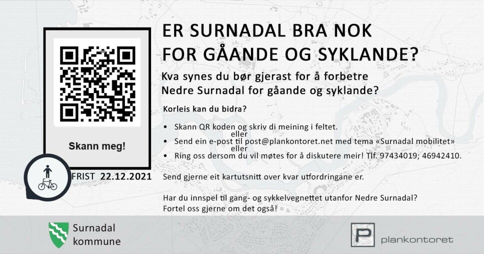 Korleis er det å vere syklist og fotgjengar i Surnadal?