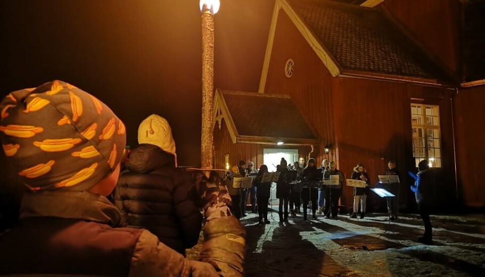 Mo skulekorps med dirigent Nora Sissel Gulbrandsen Holten Foto: Synnøve Aukan Meisingset