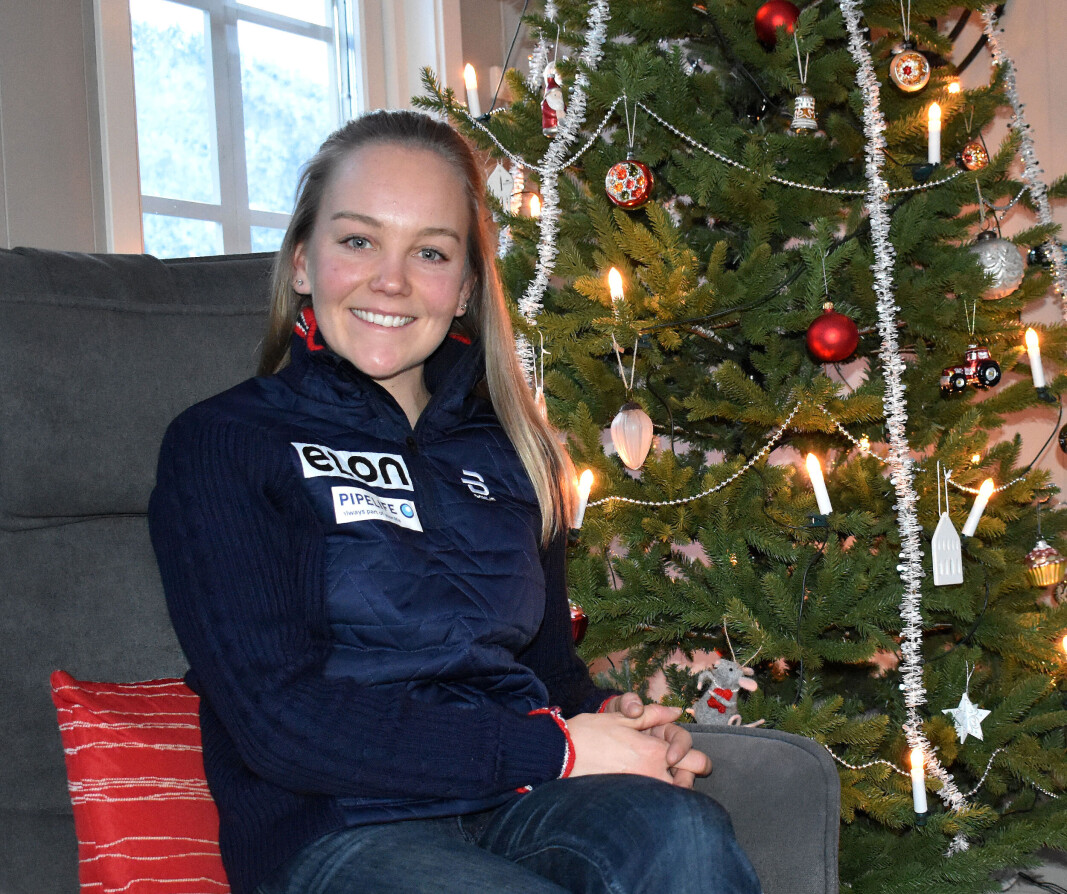 Berit nyter juleferien på Honnstad, selv om den består av mye trening Berit nyter juleferien på Honnstad, selv om den består av mye trening