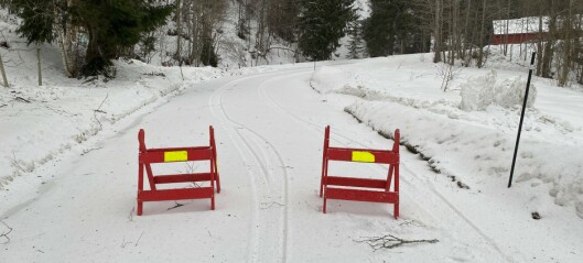 Løfaldvegen i Rindal er stengt ved Trønsdal - Åpner igjen fredag