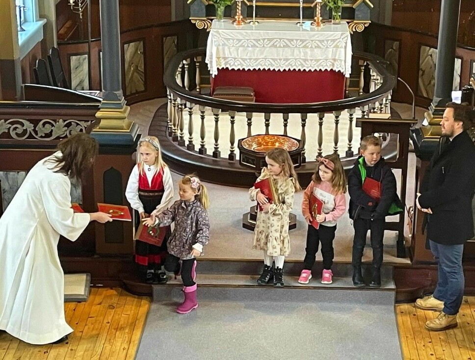 6-åringane fekk Mi Kyrkjebok.