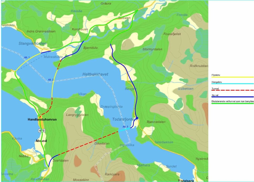 Innsparinger på +/- 1 Mrd for kryssing av Todalsfjorden