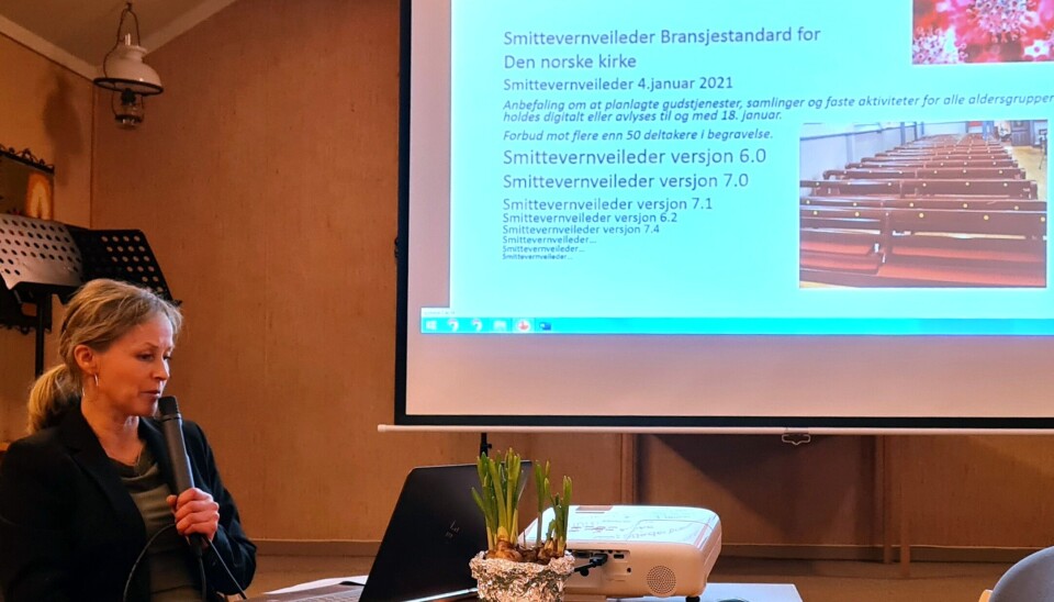 Lene Wilhelmsen har vore opptatt av smittevegledning! Lene Wilhelmsen har vore opptatt av smittevegledning!