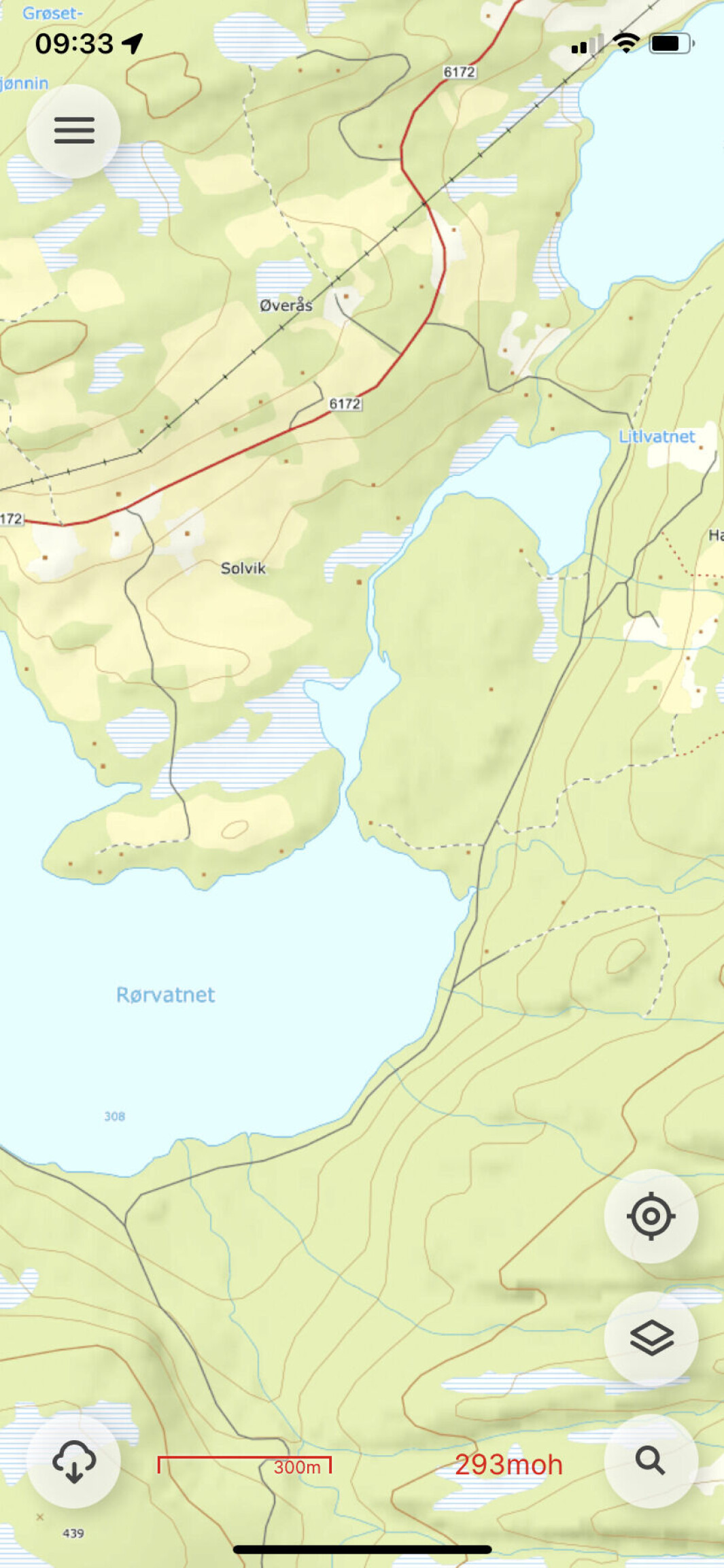 Norgeskart viser at kanalen har en lengde på ca 700 m. Norgeskart viser at kanalen har en lengde på ca 700 m.