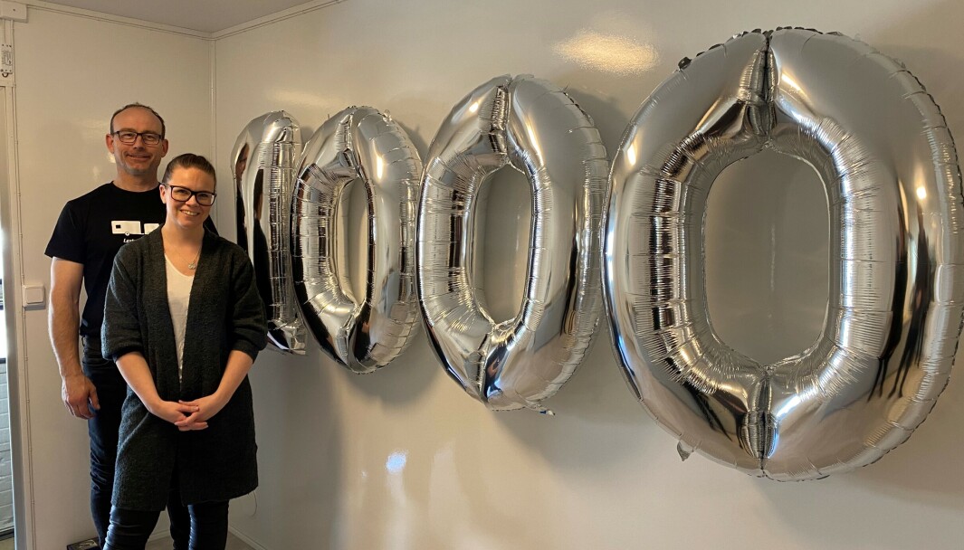 Martin Rise, Synnøve Langli og et stort 1000-tall. Martin Rise, Synnøve Langli og et stort 1000-tall.