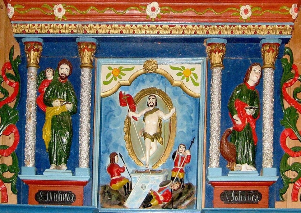 Påskedag: Øvre del av tavla frå gamle Frei kyrkje.